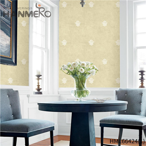 HANMERO European Exported Flowers Flocking Non-woven Restaurants 0.53*10M wallpaper for your bedroom