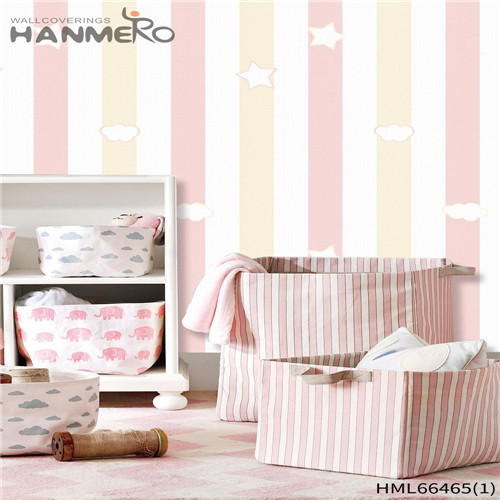 HANMERO Technology The Lasest Cartoon Non-woven Kids Restaurants 0.53*10M wallpaper designs for home interiors