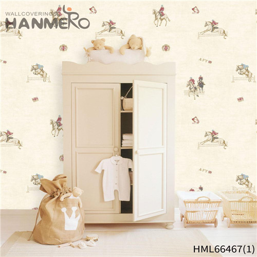 HANMERO Non-woven The Lasest Technology Cartoon Kids Restaurants 0.53*10M retro wallpaper