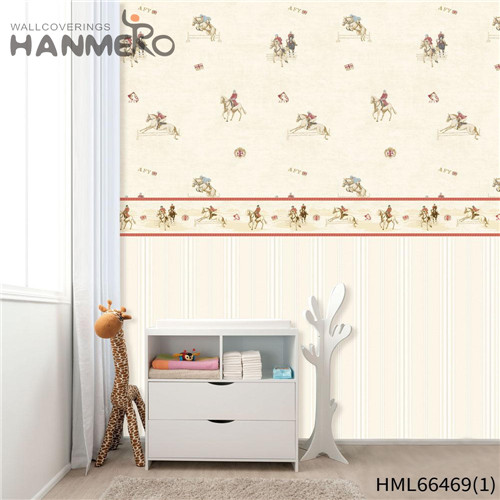 HANMERO Non-woven Cartoon The Lasest Technology Kids Restaurants 0.53*10M prepasted wallpaper for sale