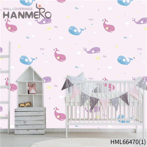 HANMERO The Lasest Non-woven Cartoon Technology Kids Restaurants 0.53*10M wall decoration with paper