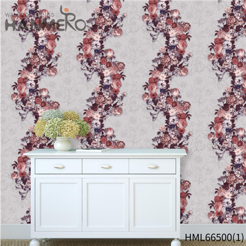 HANMERO PVC Seller Flowers Deep Embossed Pastoral Living Room 0.53*10M wallpaper images