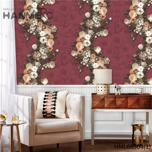 HANMERO PVC home decor wallpaper Flowers Deep Embossed Pastoral Living Room 0.53*10M Seller