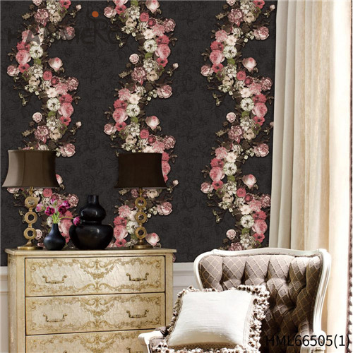 HANMERO PVC Seller wall covering Deep Embossed Pastoral Living Room 0.53*10M Flowers