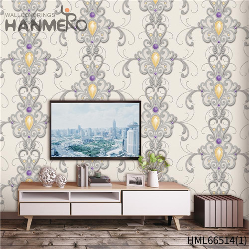 HANMERO 0.53*10M Seller Flowers Deep Embossed Pastoral Living Room PVC wallpaper for living room