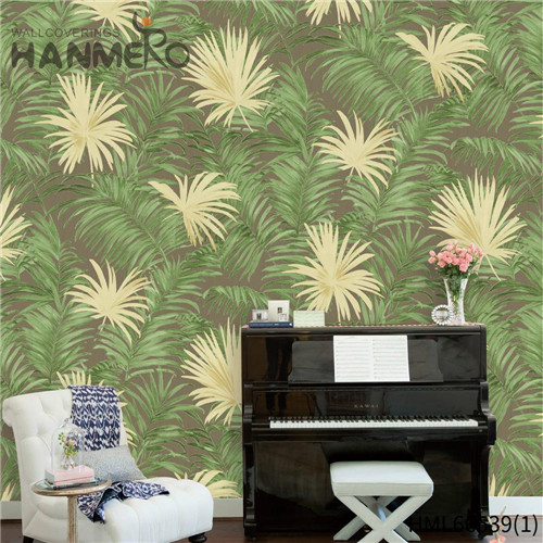 HANMERO PVC Seller Pastoral Deep Embossed Flowers Living Room 0.53*10M wallpaper for shop