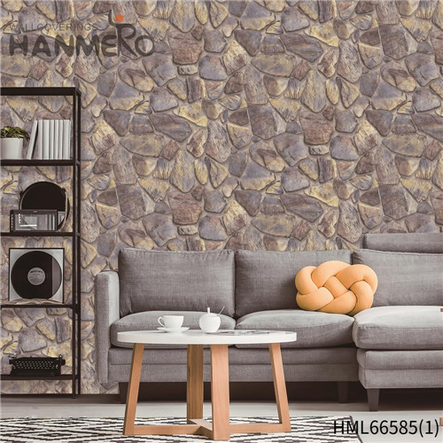 HANMERO PVC Photo Quality Brick European Deep Embossed Nightclub 0.53*10M design house designer wallpaper