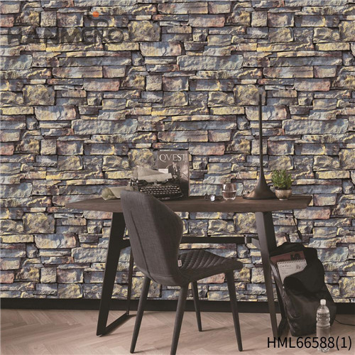 HANMERO PVC Photo Quality Deep Embossed Brick European Nightclub 0.53*10M wallpaper of rooms decoration
