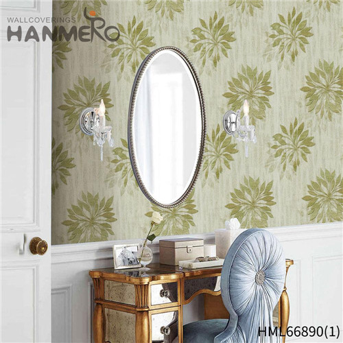 HANMERO PVC Scrubbable wallpaper decor Technology Pastoral Home Wall 0.53*10M Flowers