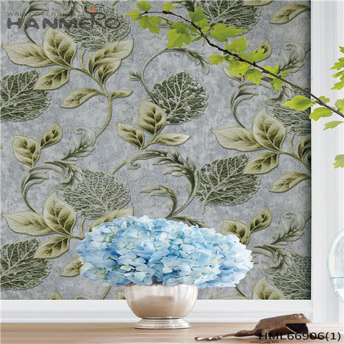 HANMERO PVC Scrubbable Flowers 0.53*10M Pastoral Home Wall Technology wallpaper bedroom design
