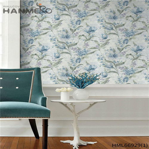 HANMERO PVC Scrubbable Home Wall Technology Pastoral Flowers 0.53*10M wallpaper decoration for bedroom