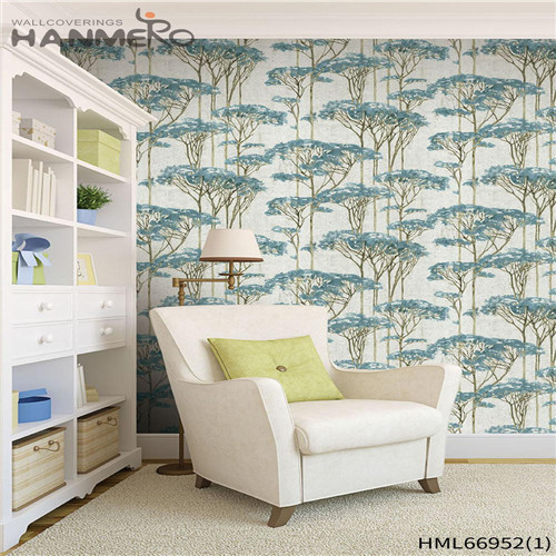 HANMERO PVC Technology Flowers Scrubbable Pastoral Home Wall 0.53*10M home wallpaper borders