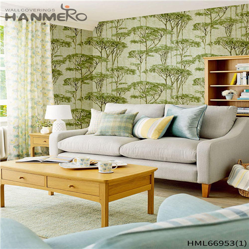 HANMERO PVC Scrubbable Technology Flowers Pastoral Home Wall 0.53*10M best wallpaper for living room
