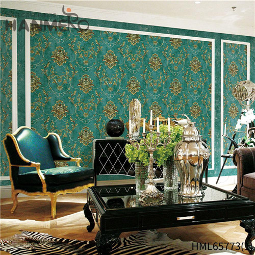 HANMERO Non-woven Living Room Flowers Bronzing European High Quality 0.53M amazing wallpaper for home