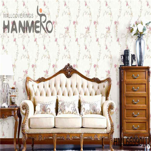 HANMERO PVC Exported Flowers decorating wallpaper European TV Background 0.53*10M Deep Embossed