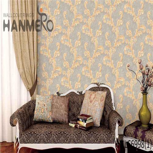 HANMERO PVC Exported Flowers Deep Embossed European TV Background wallpaper discount 0.53*10M