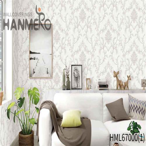 HANMERO 0.53*10M Exported Flowers Deep Embossed European TV Background PVC wallpaper to buy