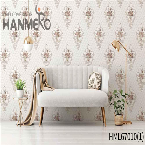 HANMERO PVC Exported Flowers Deep Embossed 0.53*10M TV Background European wallpaper for interior