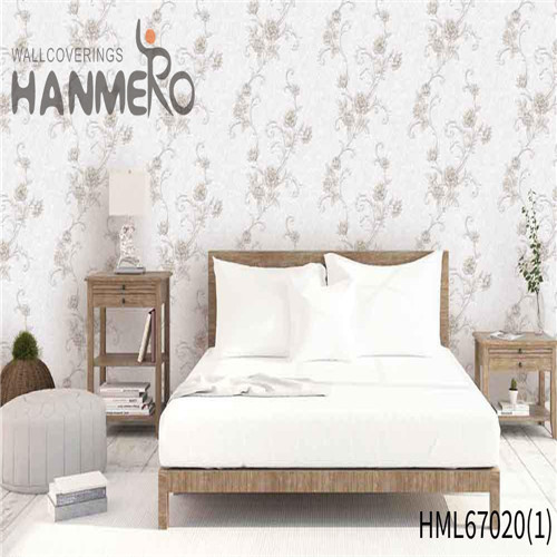 HANMERO PVC Exported Flowers TV Background European Deep Embossed 0.53*10M wallpaper borders for sale