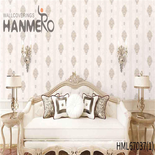 HANMERO PVC Exported European Deep Embossed Flowers TV Background 0.53*10M design wallpaper for bedroom