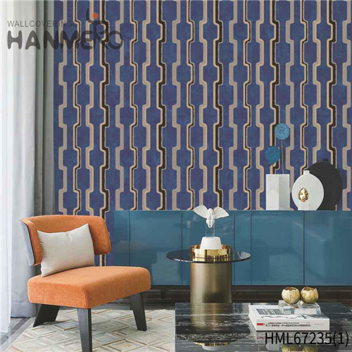 HANMERO PVC 0.53*10M Geometric Technology European Exhibition Manufacturer wallpaper on wall