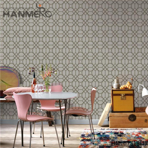 HANMERO PVC Fancy Geometric 1.06*15.6M Modern Lounge rooms Technology wallpaper designs for the home