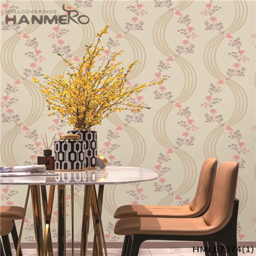 HANMERO PVC New Design Flowers modern wallpaper designs Pastoral House 0.53*10M Deep Embossed