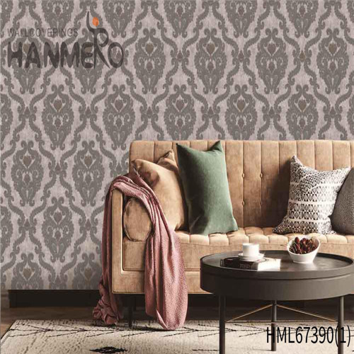 HANMERO PVC 0.53*10M Flowers Deep Embossed Pastoral House New Design where to buy temporary wallpaper