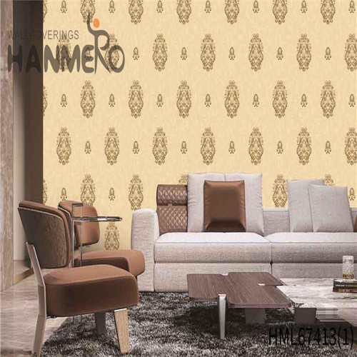 HANMERO PVC House Flowers Deep Embossed Pastoral New Design 0.53*10M wallpaper for a room