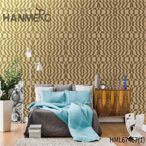 HANMERO PVC Strippable Geometric Technology Classic Saloon designer home wallpaper 0.53*10M