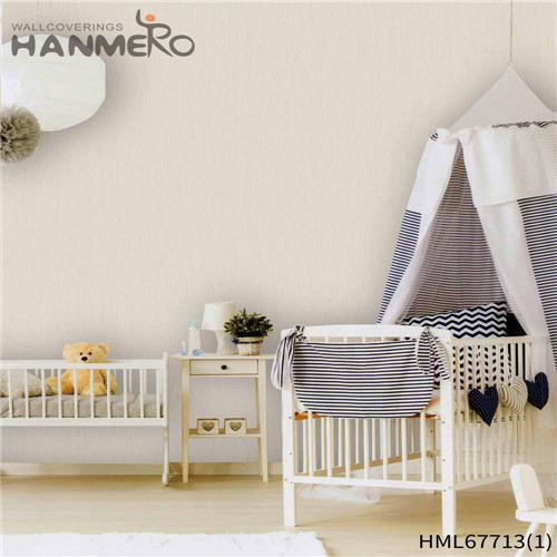 HANMERO PVC Stocklot Solid Color landscape wallpaper Pastoral Kids Room 0.53M Technology