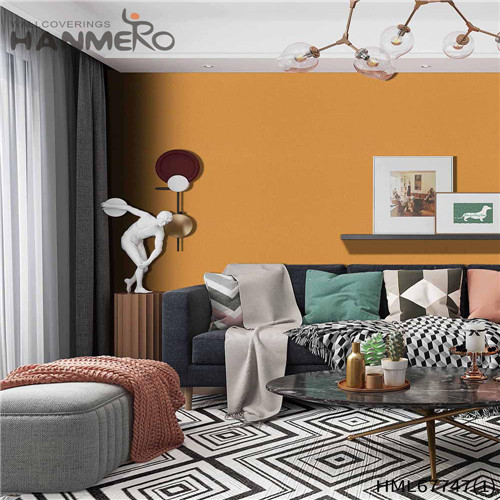 HANMERO PVC Stocklot Solid Color 0.53M Pastoral Kids Room Technology flock wallpaper