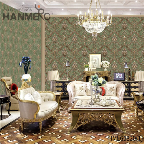 HANMERO PVC 3D Lounge rooms Bronzing Pastoral Flowers 0.53*10M modern black wallpaper
