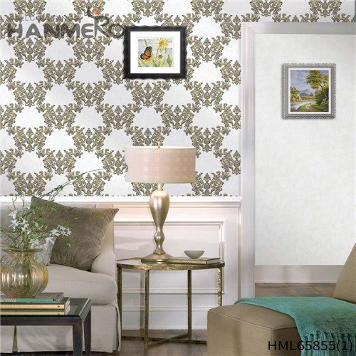 HANMERO PVC 3D Flowers Lounge rooms Pastoral Bronzing 0.53*10M wallpaper for a room