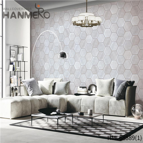 HANMERO PVC Seamless Geometric wallpaper interior European Nightclub 1.06*15.6M Technology