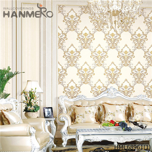HANMERO PVC Hot Selling Flowers Deep Embossed Pastoral TV Background 1.06*15.6M kitchen wallpaper