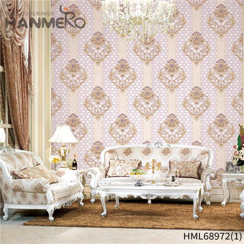 HANMERO PVC Hot Selling Flowers Deep Embossed Pastoral wallpaper for house interior 1.06*15.6M TV Background