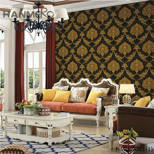 HANMERO PVC Wholesale wallpaper for house Deep Embossed European House 1.06*15.6M Flowers