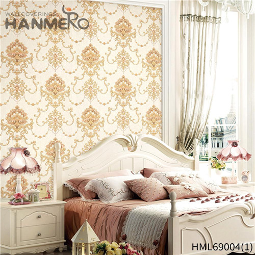 HANMERO PVC Wholesale Flowers water wallpaper for walls European House 1.06*15.6M Deep Embossed