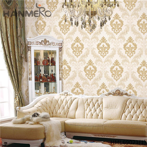 HANMERO PVC Wholesale Flowers 1.06*15.6M European House Deep Embossed wallpaper for my room