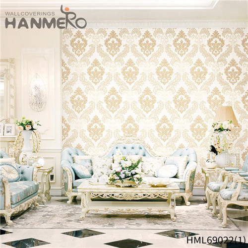 HANMERO PVC Wholesale Flowers Deep Embossed 1.06*15.6M House European best wallpapers