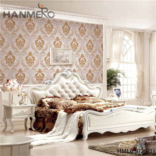 HANMERO PVC Wholesale Flowers Deep Embossed European 1.06*15.6M House design with wallpaper