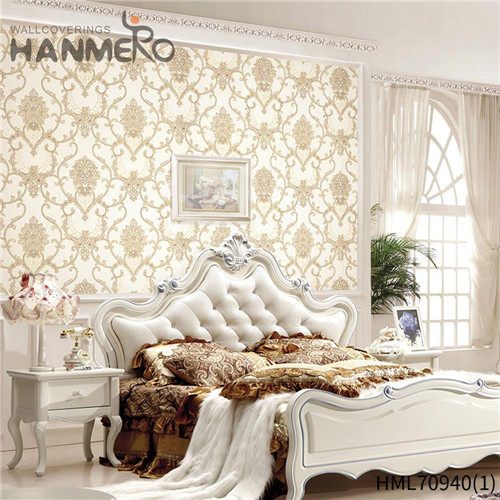 HANMERO PVC Decor Flowers Deep Embossed European Sofa background 1.06*15.6M vintage wallpaper
