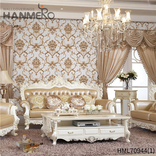 HANMERO PVC wallpaper for homes Flowers Deep Embossed European Sofa background 1.06*15.6M Decor