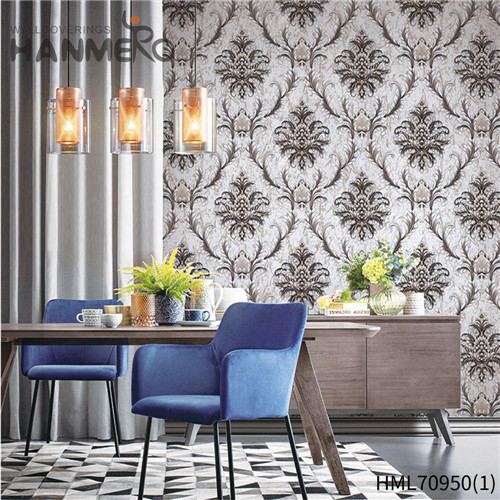 HANMERO PVC Decor Flowers Deep Embossed European wallpaper of home 1.06*15.6M Sofa background