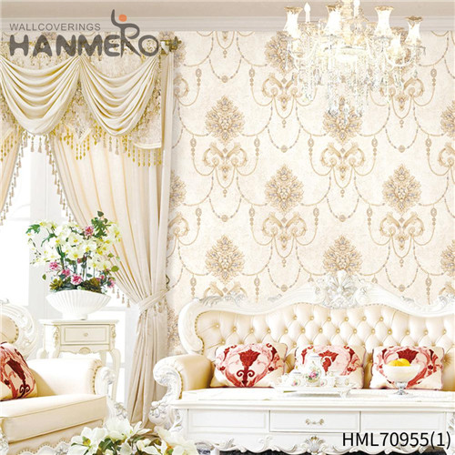 HANMERO 1.06*15.6M Decor Flowers Deep Embossed European Sofa background PVC wallpaper supplies online