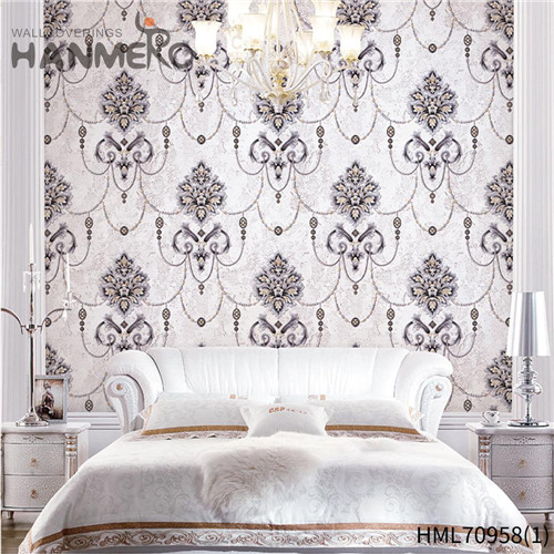 HANMERO PVC Decor 1.06*15.6M Deep Embossed European Sofa background Flowers wallpapers decorate walls