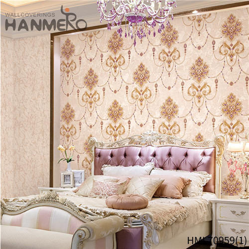 HANMERO PVC Decor Flowers 1.06*15.6M European Sofa background Deep Embossed wallpaper design for house