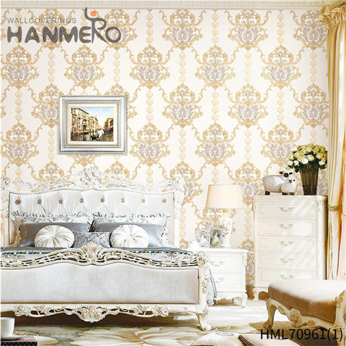 HANMERO PVC Decor Flowers Deep Embossed 1.06*15.6M Sofa background European interior decor wallpaper