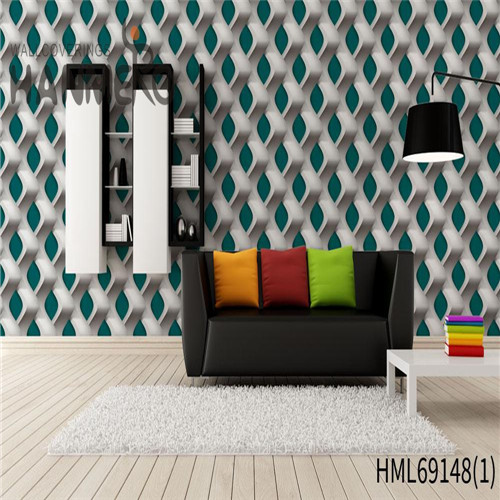 HANMERO PVC Standard Geometric Flocking Classic Restaurants 0.53M bathroom wallpaper
